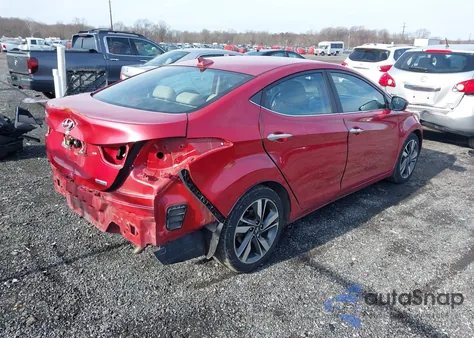 2016 Hyundai Elantra Limited z USA, uszkodzony, nr VIN KMHDH4AE1GU557624